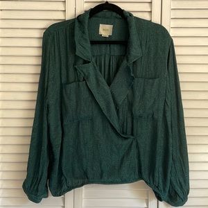 Paisley emerald blouse